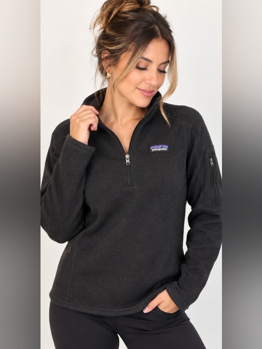 Patagonia Women's Black Half-Zip Fleece Pullover